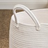 SEVOBAL Laundry Bags and Baskets Cotton Soft and Spacious Storage, Neutral Round Basket for Dirty Clothes in Home Organization, Orange, 21.7"*3.2"*13" - 3 of 4
