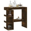 vidaXL Bar Table with Storage Rack Smoked Oak 39.4 in.x19.7 in.x40 in.Engineered Wood - 4 of 4