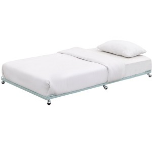 Kings Brand Furniture - Twin Size Metal Roll Out Platform Trundle Bed Frame for Daybed with Steel Slats - 1 of 4