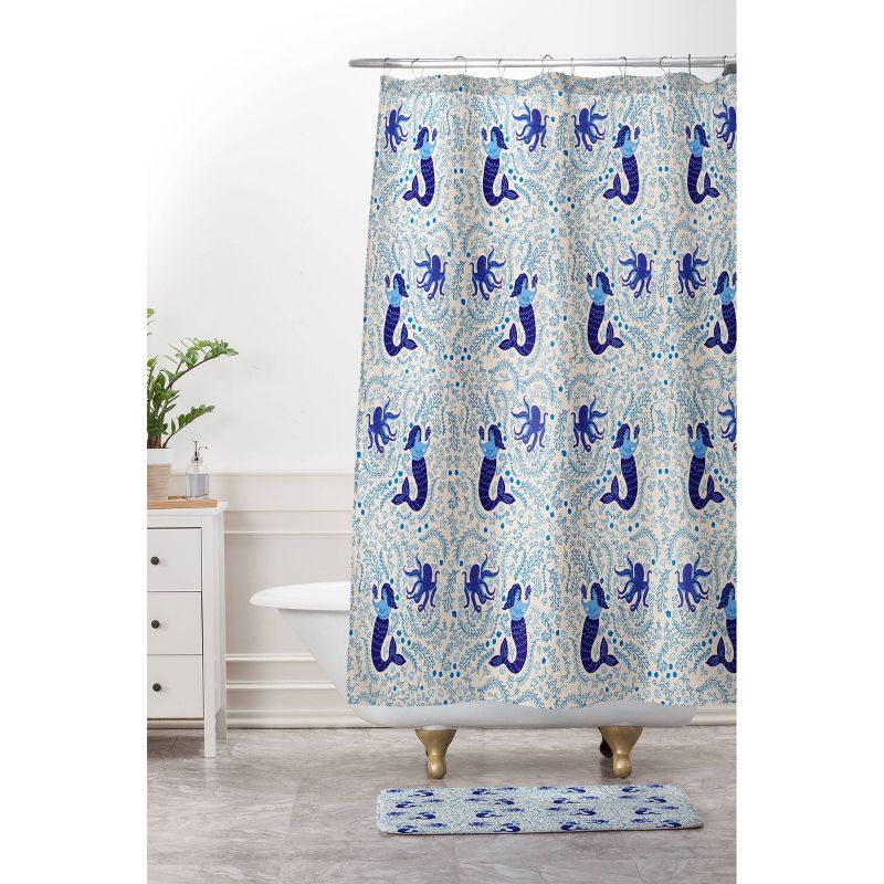 Ocean Creatures Shower Curtain Blue - Deny Designs, 4 of 7