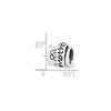 Black Bow Jewelry Sterling Silver with White Crystals Mother Spinner Bead Charm - 2 of 3