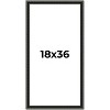 PosterPalooza | Panoramic Antique Black Picture Frame - UV Acrylic, Foam Board Backing, Hanging Hardware - 2 of 4