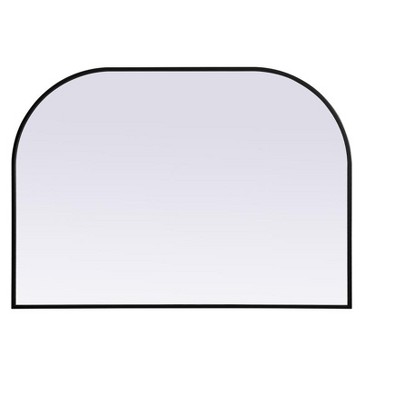 Elegant Lighting Metal Frame Arch Mirror 42x30 Inch in Black