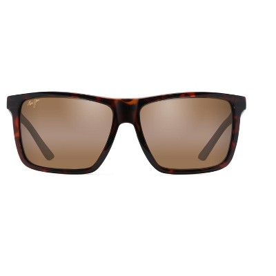 Maui Jim Mamalu Bay Rectangular Sunglasses - Bronze Lenses With Red ...