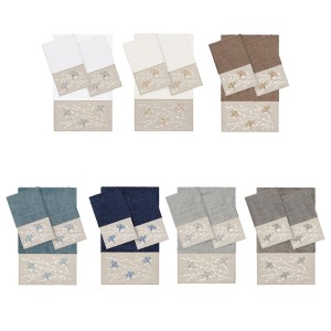 Linum Home Textiles 100% Turkish Cotton BRAELYN Embellished Towel Set - 1 of 3