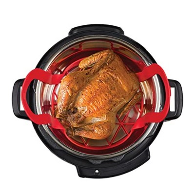 Instant Pot Official Silicone Bakeware Sling - Multi-Use, Heat-Resistant, BPA-Free, Compatible with 6-Quart and 8-Quart Cookers, Red - Thumbnail 4