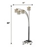 VYNXARIA 84"Elegant Gold 4-Head Crystal-Inspired Arch Floor Lamp for Stylish Ambient Lighting in Modern Living Spaces - 4 of 4