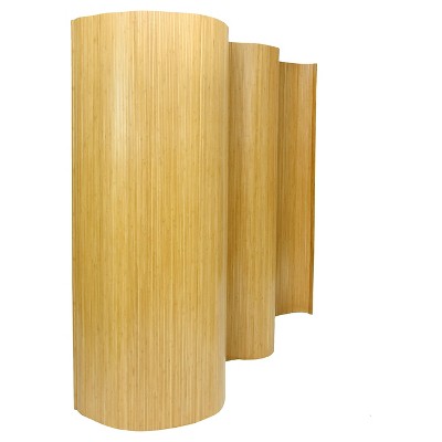 6 ft. Dark Mocha Bamboo Wave Room Divider