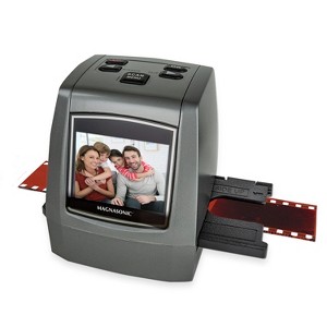 Magnasonic All-In-One High Resolution 24MP Film Scanner, Converts Film, Slides and Negatives, Vibrant 2.4" LCD Screen - Silver - 1 of 4