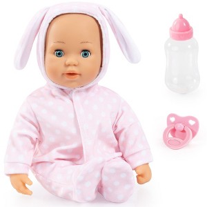 First Words Baby: Anna Pink Bunny 24 Sounds 15" Doll - Pacifier+Bottle - 1 of 4