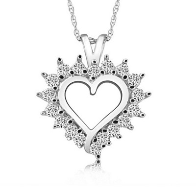 Pompeii3 1/2Ct Diamond Petite Diamond Pendant Necklace in 14k White, Yellow, or Rose Gold