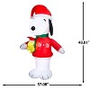 Gemmy Christmas Airblown Inflatable Snoopy in Snowflake Sweater Peanuts, 8 ft Tall, Multicolored - 3 of 4
