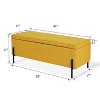 Coucou Rectangle Upholstered Flip Top Storage Benches -Maison Boucle - 4 of 4