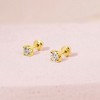 Girls' Prong Set Diamond Screw Back 14k Gold Earrings - In Season Jewelry - 4 of 4