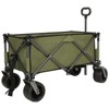 DSVIMOY Collapsible Wagon, Folding Wagon Cart with Big Wheels for Camping, Sports, Garden, Baseball, Green, 37.8"*21.65"*34.33" - 2 of 4