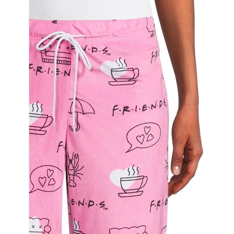 Friends TV Show Pajama Pants For Women Cute Soft Fleece Sleep Jogger Pants, 4 of 6