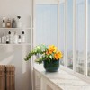 ORRD 3-Piece Ceramic Flowerpot Set - Modern Planters for Indoor Outdoor Use, Orange & Brown Plant Pots with Drainage Hole - 4 of 4