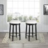 FONTOI 2PCS 360° Swivel Bar Stools, 26" Counter Height Stools with Upholstered Seat, Black, 17.5"*26.25"*17.5" - 2 of 4