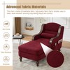 MOONMISS Chenille Single Sofa Bed with Wide Seat,Upholstered Lazy Sleeper Armchair,Reading Couch Set for Living Room,Bedroom - 2 of 4