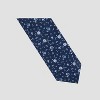 Men's Mina Floral Print Tie - Goodfellow & Co™ Navy One Size - image 3 of 4