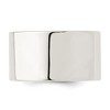 Black Bow Jewelry Men's 12mm Sterling Silver Polished Flat Comfort Fit Band - 3 of 4