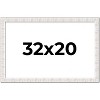 PosterPalooza | Sculpted White Picture Frame - UV Acrylic, Backing Board, Hanging Hardware Included - 2 of 4