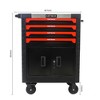 Maggift Double Door Tool Box, Portable Rolling Tool Box with 4 Small Drawers and One Large Shelf, Wheels, Metal Lock, Black, 30.7"*18.1"*38.4" - 2 of 4