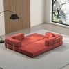 Modular Sectional Sofa, Multi-Shape Design Convertible Floor Sofa Bed with Pillow Arms, Sofa Bed with Removable Corduroy Covers-Coolbibila - 2 of 4