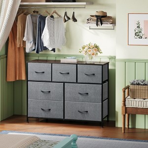 GALAXHERO 7 Drawer Dresser & TV Stand, Entertainment Center with Metal Frame, Media Console for 45" TVs, for Bedroom & Living Room - 1 of 4
