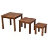 Outsunny 3 Piece Outdoor Side Nesting Table Patio Set with Acacia Wood Build & Multi-Functional Design - 4 of 4
