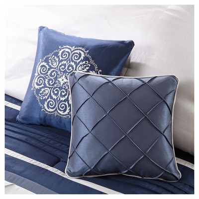 Navy King Microfiber Down Alternative 7-Piece Comforter Set