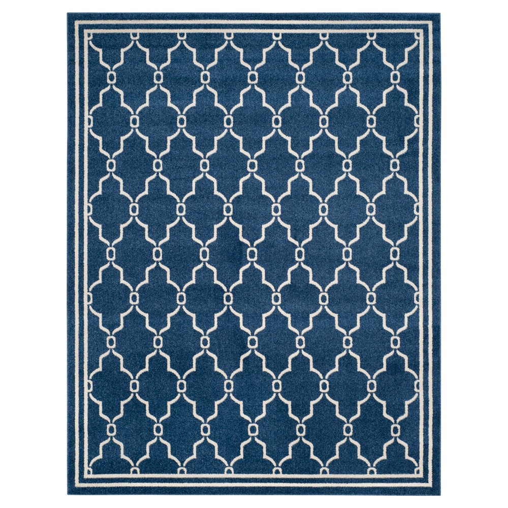 Prato 6'x9' Indoor/Outdoor Rug - Navy Blue/Beige - Safavieh