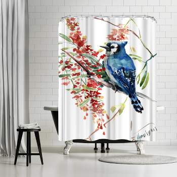 Americanflat 71 X 74 Shower Curtain, Blue Frog By Suren Nersisyan : Target