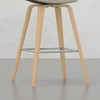 Sapphtopaz Modern Bar Stools with Curve Low Backrest, Counter Height Bar Stools with Wood Legs, Set of 2 Dining Chairs for Kitchen Island - 2 of 4