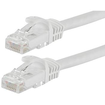 Monoprice Cat5E Ethernet Patch Cable - 1 Feet - White | Network Internet Cord - Snagless RJ45, Stranded, 350Mhz, Utp, Pure Bare Copper Wire, 24Awg -