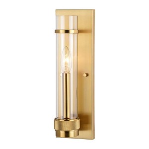 Vaxcel Bari 1 - Light Sconce in  Satin Brass - 1 of 4