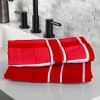 Hastings Home 6 Piece Towel Set - 525GSM Cotton Bathroom Accessories (Red) - 4 of 4