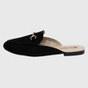 Alpine Swiss Erin Womens Flat Mules Loafers Round Toe Blackless Slide on Shoes - 2 of 4