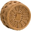Saleen Round Wicker Basket with Porcelain Bowl Insert - Elegant Beige Accent, SMALL - 4 of 4