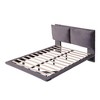TIRAMISUBEST Full/Queen Size Upholstered Platform Bed with Sensor Light and 2 Backrests, Stylish Bed Frame with 2 sets of USB Port and Socket - 4 of 4