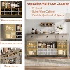 GustoWave 59.06" Farmhouse Sideboard, 33.4" High, with 3 Drawers, Adjustable Shelves and Removable Wine Rack, Gray - 4 of 4