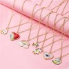 Joyfy 14 Pcs Valentine's Day Necklaces for Teen Girls, Heart Shape, Rainbow Necklaces Jewelry Set with 10 Designs, Colorful Gift for Kid Child Toddler - 2 of 4