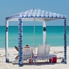 Outsunny Quick Beach Cabana Canopy Umbrella, 7.9' Easy-Assembly Sun-Shade Shelter with Sandbags, Cool UV50+ Fits Kids & Family - 2 of 4