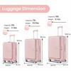 BEAFUP Luggage Sets 3 Piece(20/24/28), Expandable Carry On Luggage with TSA Lock and Spinner Wheels, 100% PC Hard Shell and Lightweight - 3 of 4