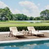 Outdoor Chaise Lounge Chair, 5-Position Adjustable Backrest Patio Pool Lounger with Arm, Cushion and Pillow, All Weather Rattan Recliner for Beach - 3 of 4