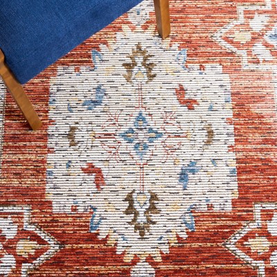 Sierra Ivory and Rust Hand-knotted Wool Area Rug