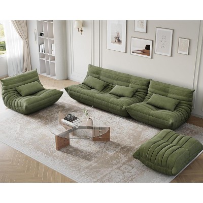 Modular Sectional Sofa, Bean Bag Couch with Deep Seat,Upholstered Couches for Living Room Bedroom,Bedroom,Apartment