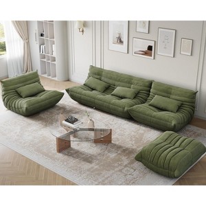 Modular Sectional Sofa, Bean Bag Couch with Deep Seat,Upholstered Couches for Living Room Bedroom,Bedroom,Apartment - 1 of 4