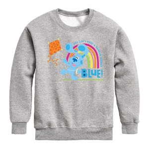 Boys' - Blue's Clues & You! - Can't Have Rainbow Without Blue Graphic Long Sleeve Fleece Sweatshirt - 1 of 4