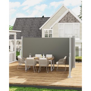 71' x236' Retractable Double Side Awning, 280g Polyester, Waterproof & UV-Resistant Privacy Screen for Patio, Deck, Pool - 1 of 4